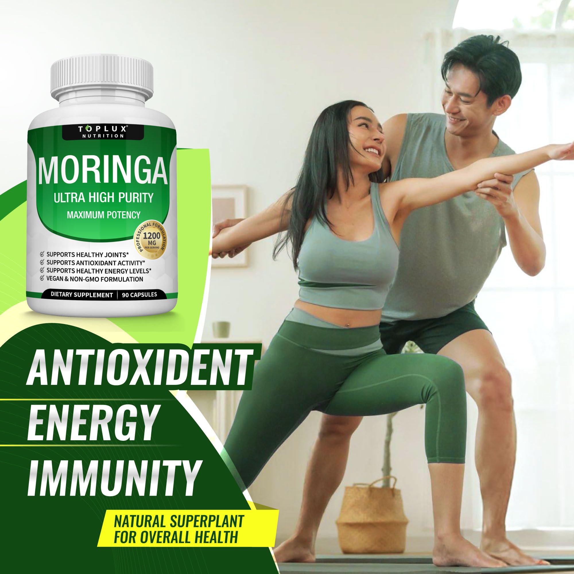 Toplux Moringa Oleifera Capsules 1200mg nutritional information