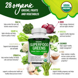Toplux Super Greens Organic Superfood Blend Tablets close-up of tablets