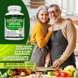 Toplux Super Greens Organic Superfood Blend Tablets ingredients list
