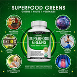 Toplux Super Greens Organic Superfood Blend Tablets side view