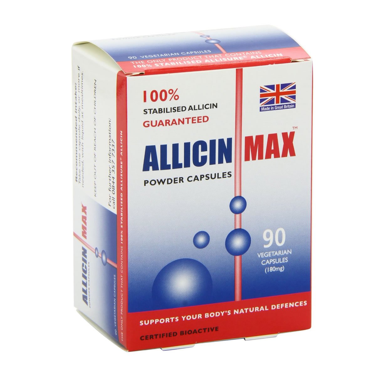 TOPNaturePlus Allicin Max 90's Pack of 2 capsules front view