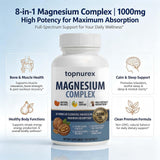 Topnurex Magnesium Complex 1000mg side view showing label
