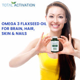 Total Activation Flaxseed Oil Capsules 1000mg softgel close-up