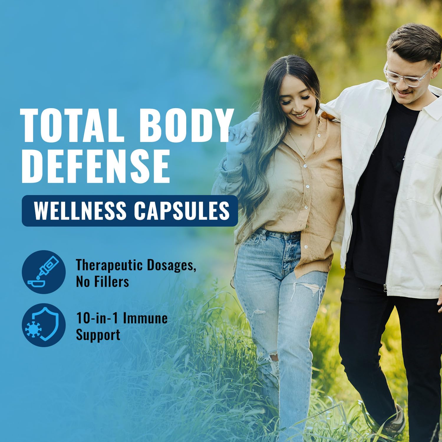 Total Nutra Echinacea daily wellness Support Capsules side view
