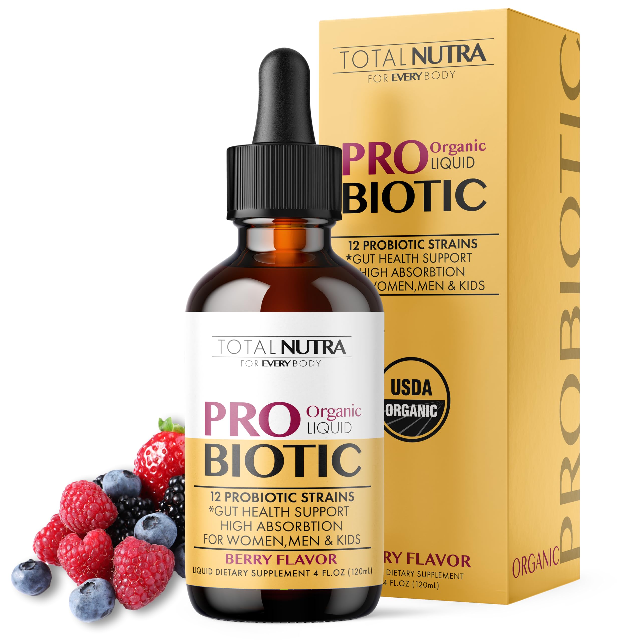 Total Nutra Liquid Probiotics 12-Strain 113g front view