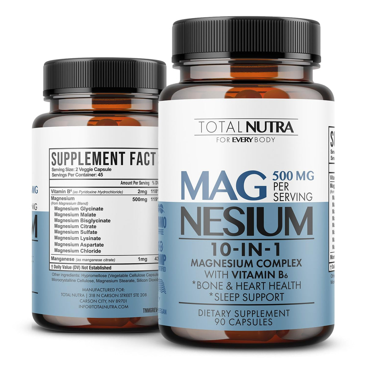 Total Nutra Magnesium Complex 10-in-1 Capsules front view