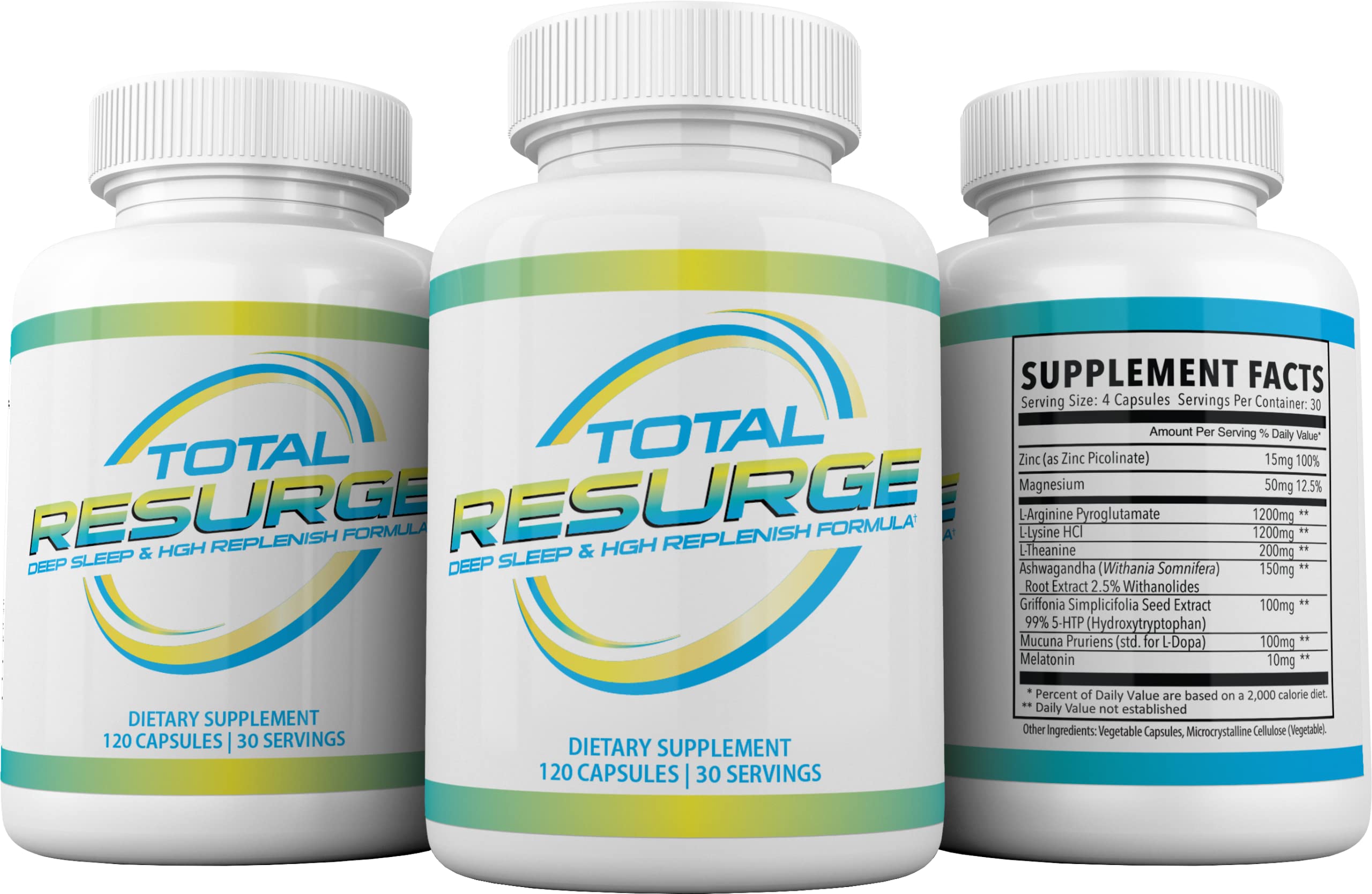 Total Resurge Deep Formula 120 capsules with a nightstand setup