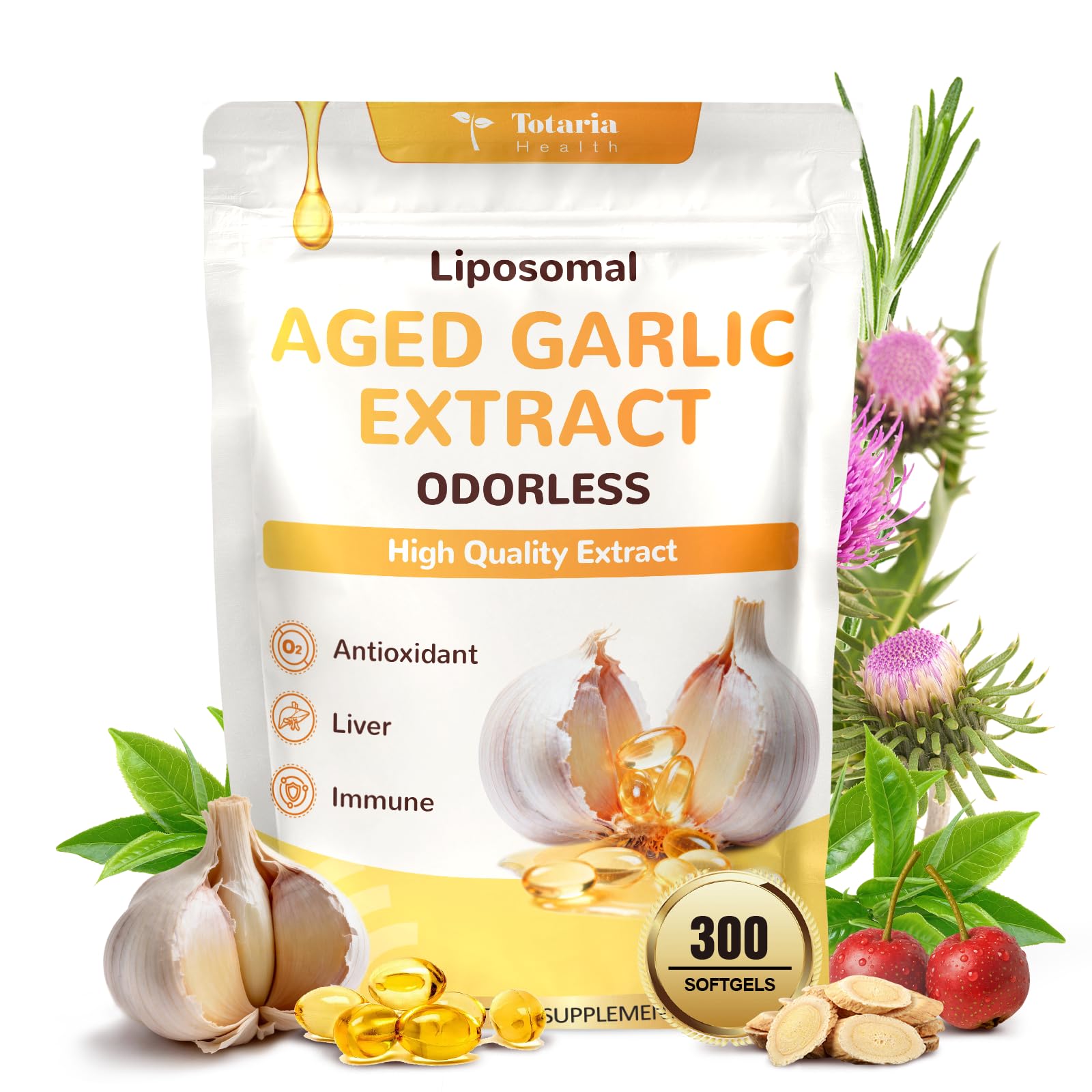 Totaria Aged Garlic Capsules 200g front view
