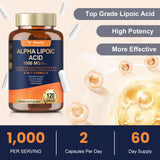 Totaria Alpha Lipoic Acid Capsules 1000mg bottle opened