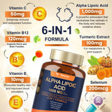Totaria Alpha Lipoic Acid Capsules 1000mg side view