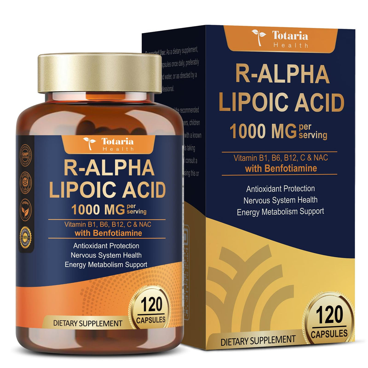 Totaria Alpha Lipoic Acid Supplement 141g front view