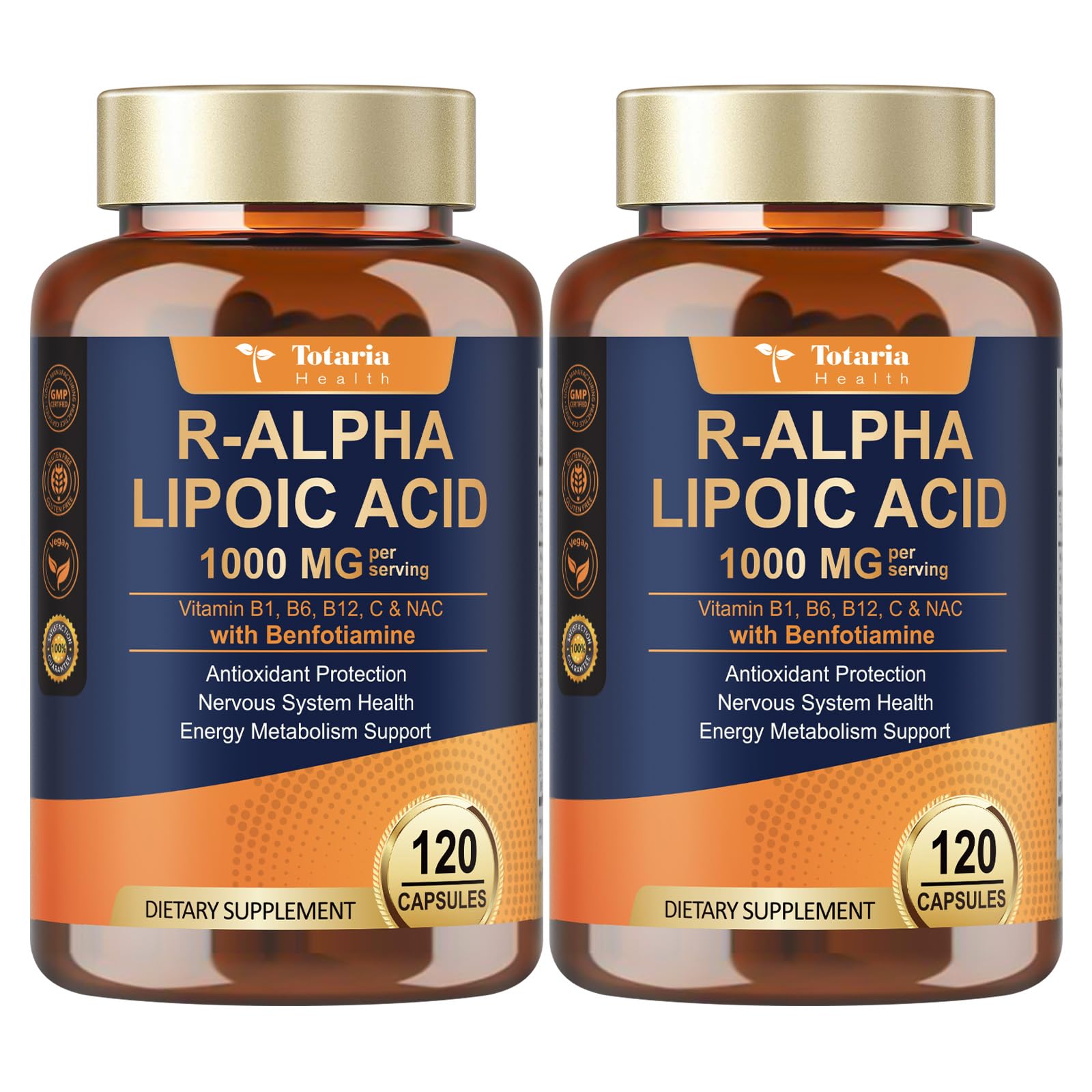 Totaria Alpha Lipoic Acid Supplement 60 capsules front view