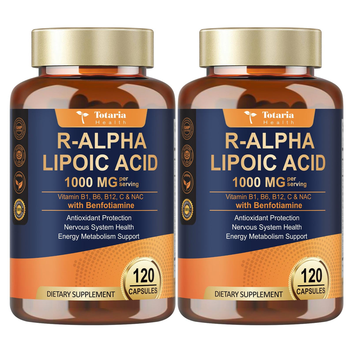 Totaria Alpha Lipoic Acid Supplement 60 capsules front view