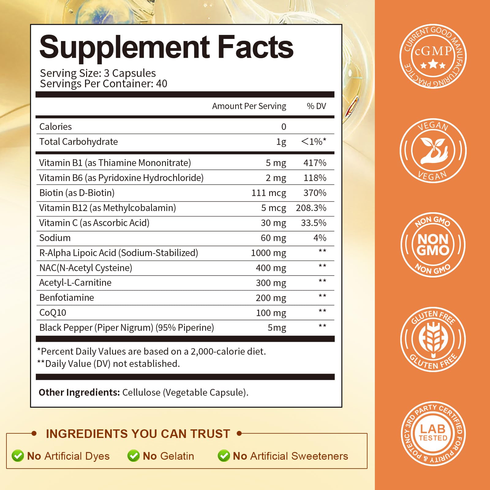 Totaria Alpha Lipoic Acid Supplement packaging