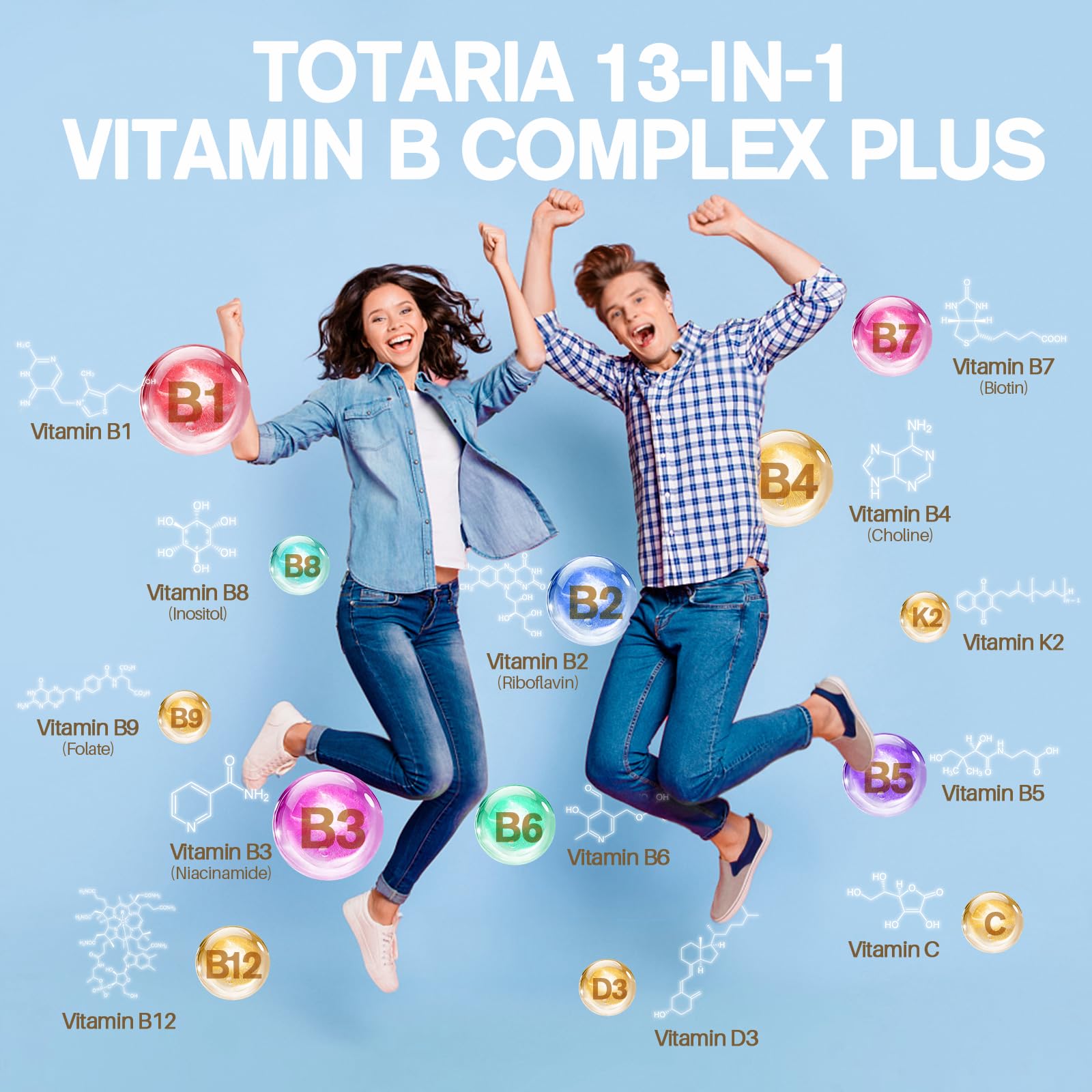 Totaria B-Complex 13-in-1 Vitamin Capsules side view