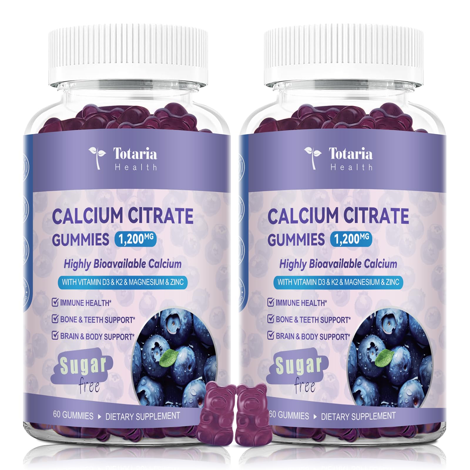 Totaria Calcium Citrate Gummies front view with packaging