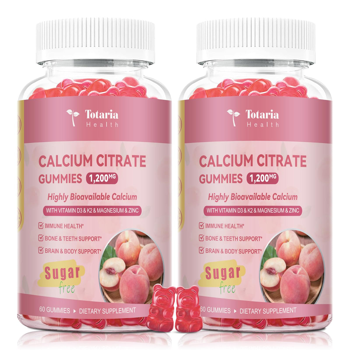 Totaria Calcium Citrate Gummies front view with packaging