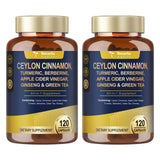 Totaria Ceylon Cinnamon Capsules front view with label
