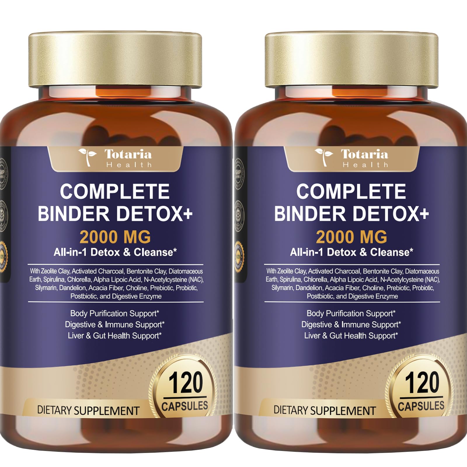 Totaria & Cleanse Supplement 2000MG front view