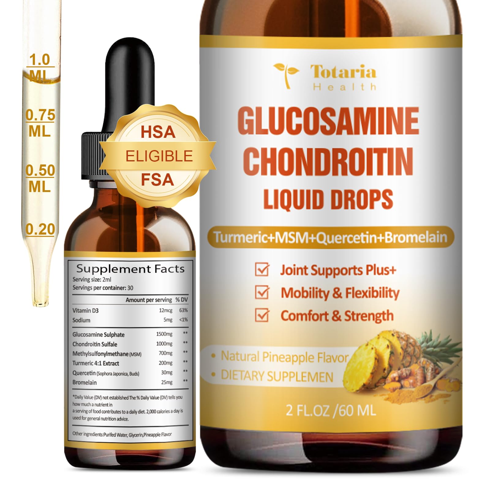 Totaria Glucosamine Chondroitin Liquid Drops front view