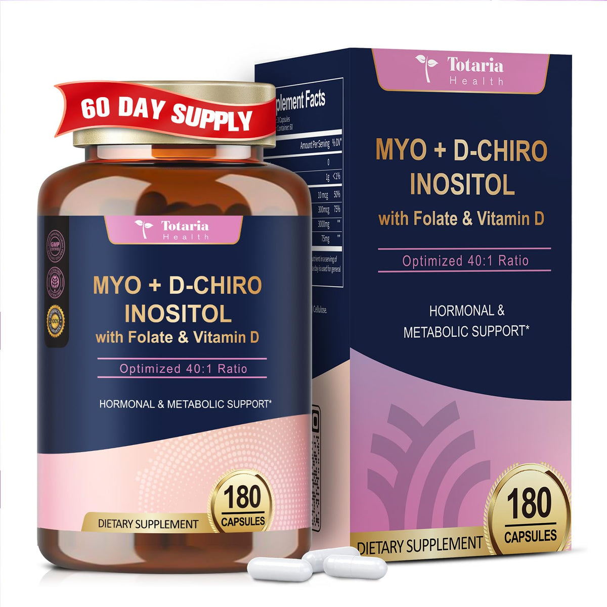 Totaria Inositol Supplement 40:1 Ratio front view