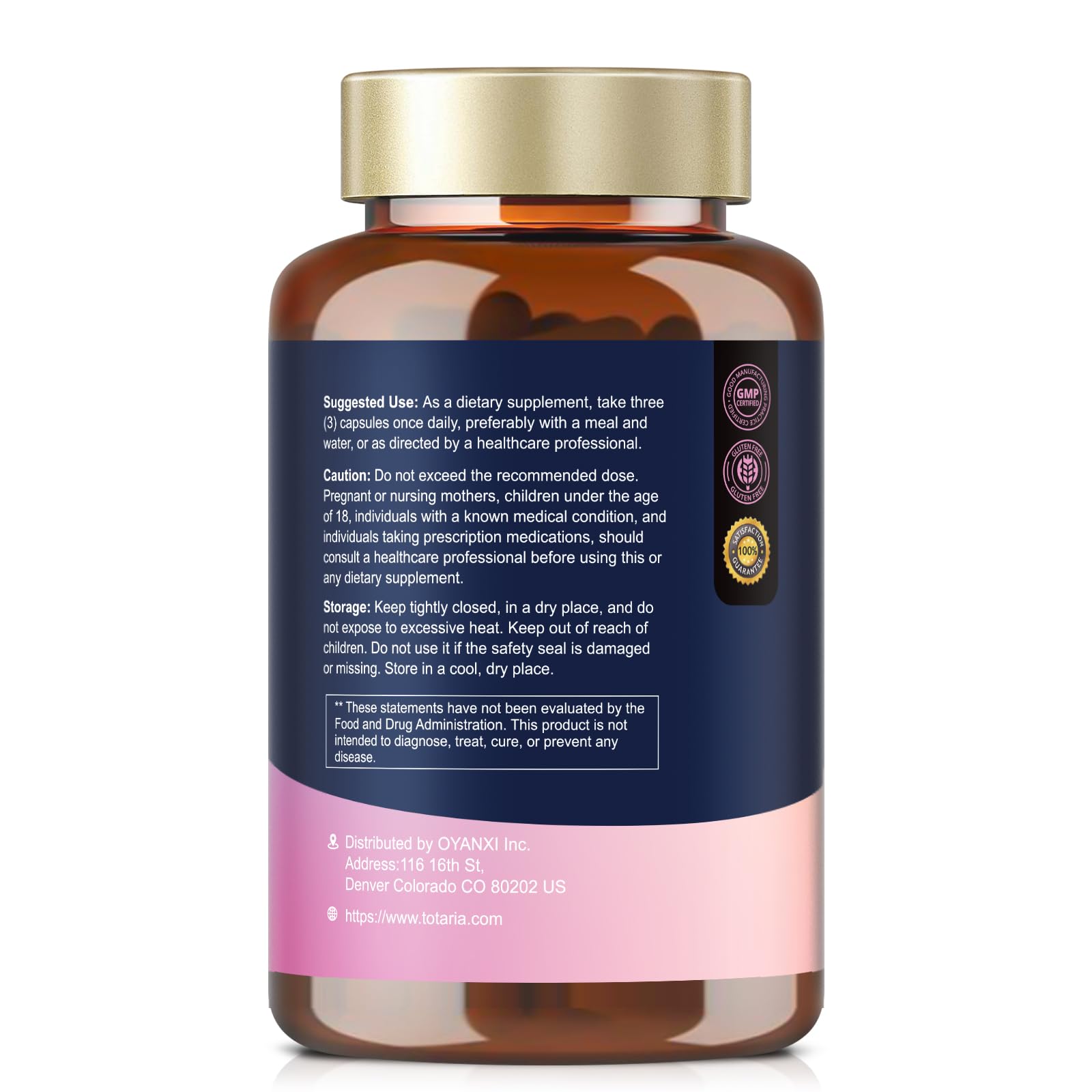 Totaria Inositol Supplement 40:1 Ratio side view