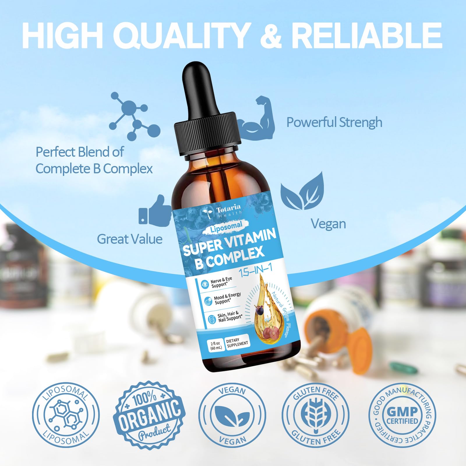 Totaria Liposomal Vitamin B Complex 60ml packaging