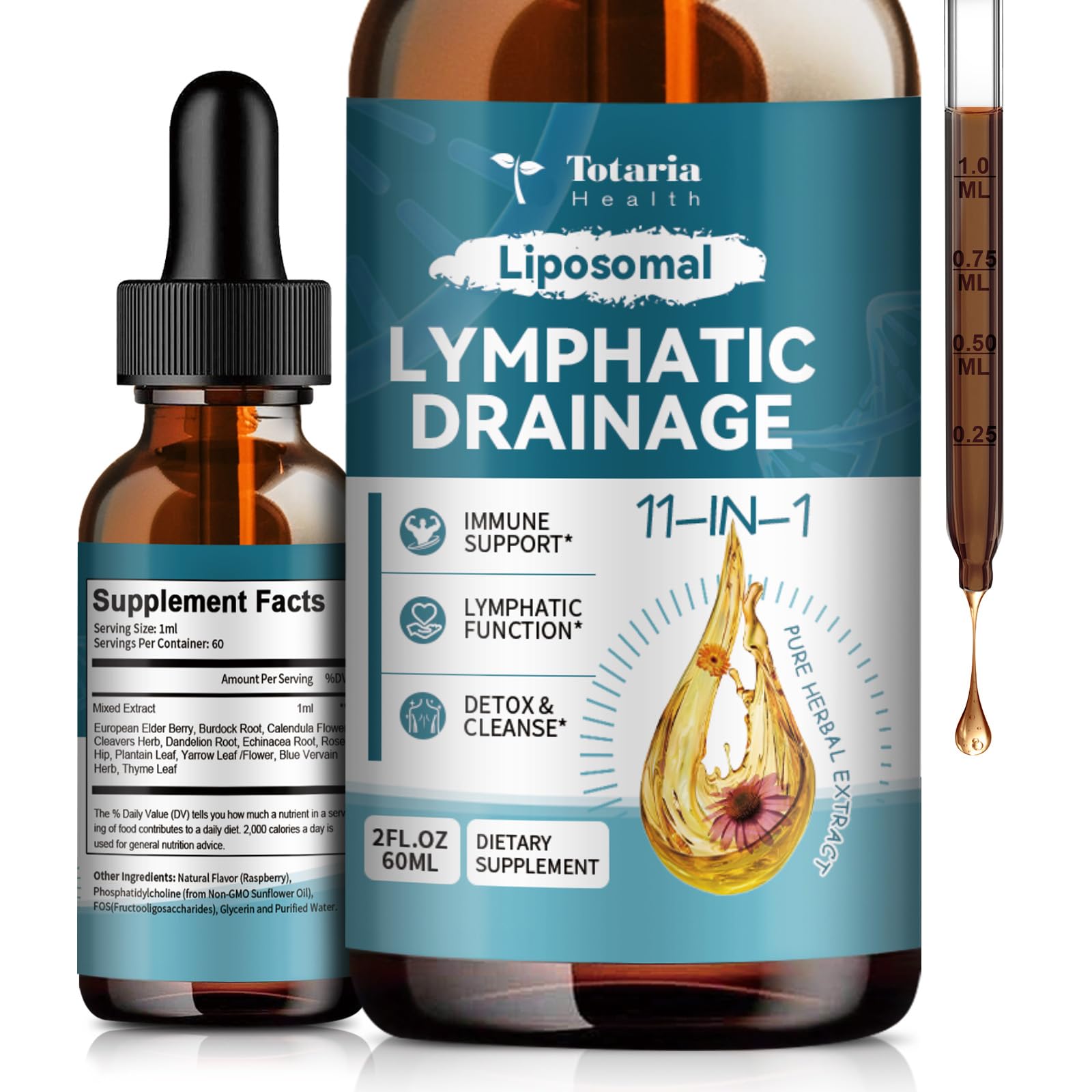 Totaria Lymphatic Drops 100% Pure Organic dropper
