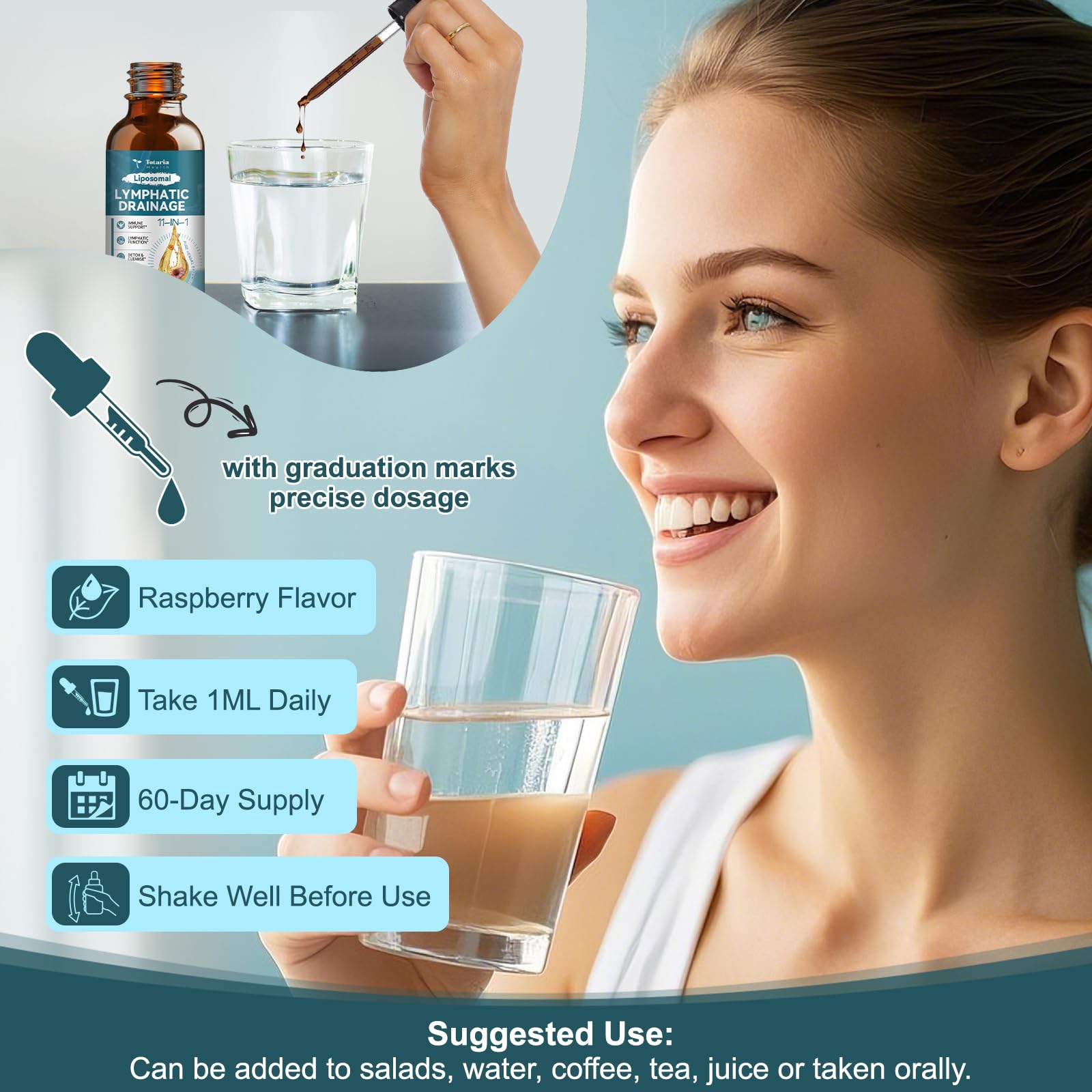 Totaria Lymphatic Drops 100% Pure Organic with herbs