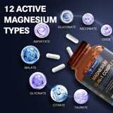 Totaria Magnesium Complex 700mg back view of capsule bottle