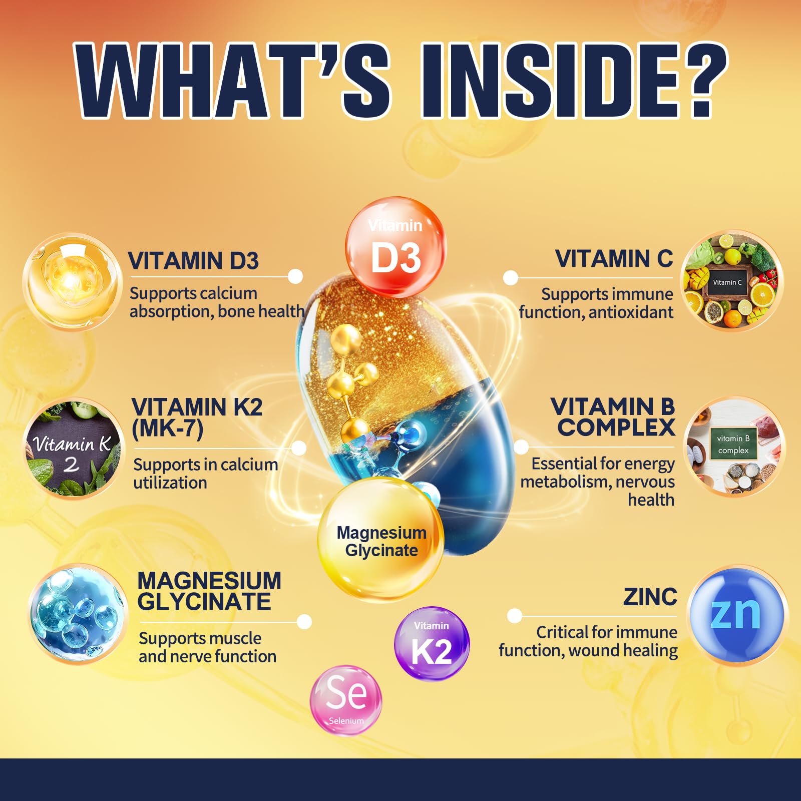 Totaria Magnesium Glycinate softgel with Vitamin D3 and K2