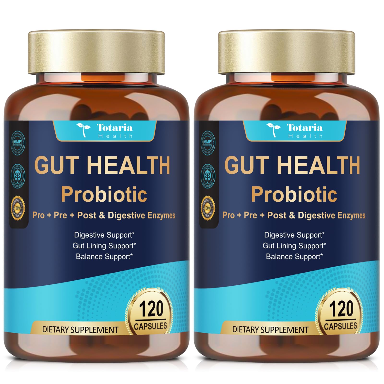 Totaria Multi-Enzyme Supplement 120 capsules front view