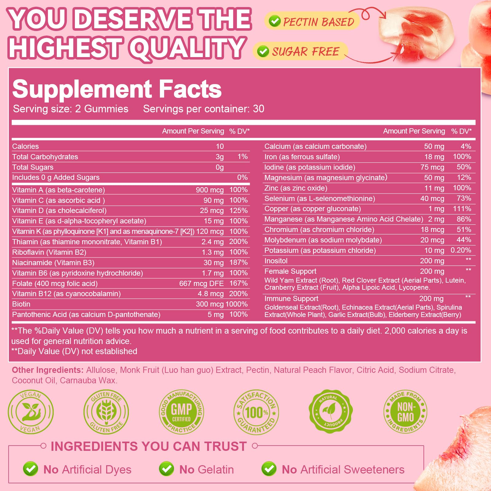 Totaria Multivitamin Gummies in a bowl to show size