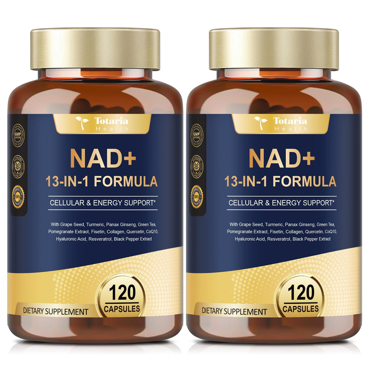 Totaria NAD Supplement Capsules 120 count front view