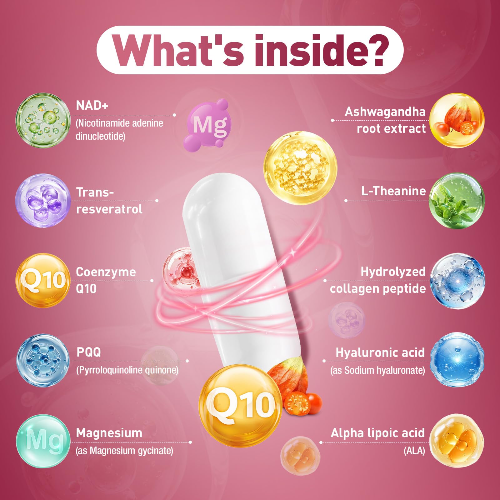 Totaria NAD+ Supplement for Women bottle side view