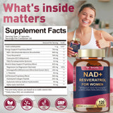 Totaria NAD+ Supplement for Women displayed with a glass of water