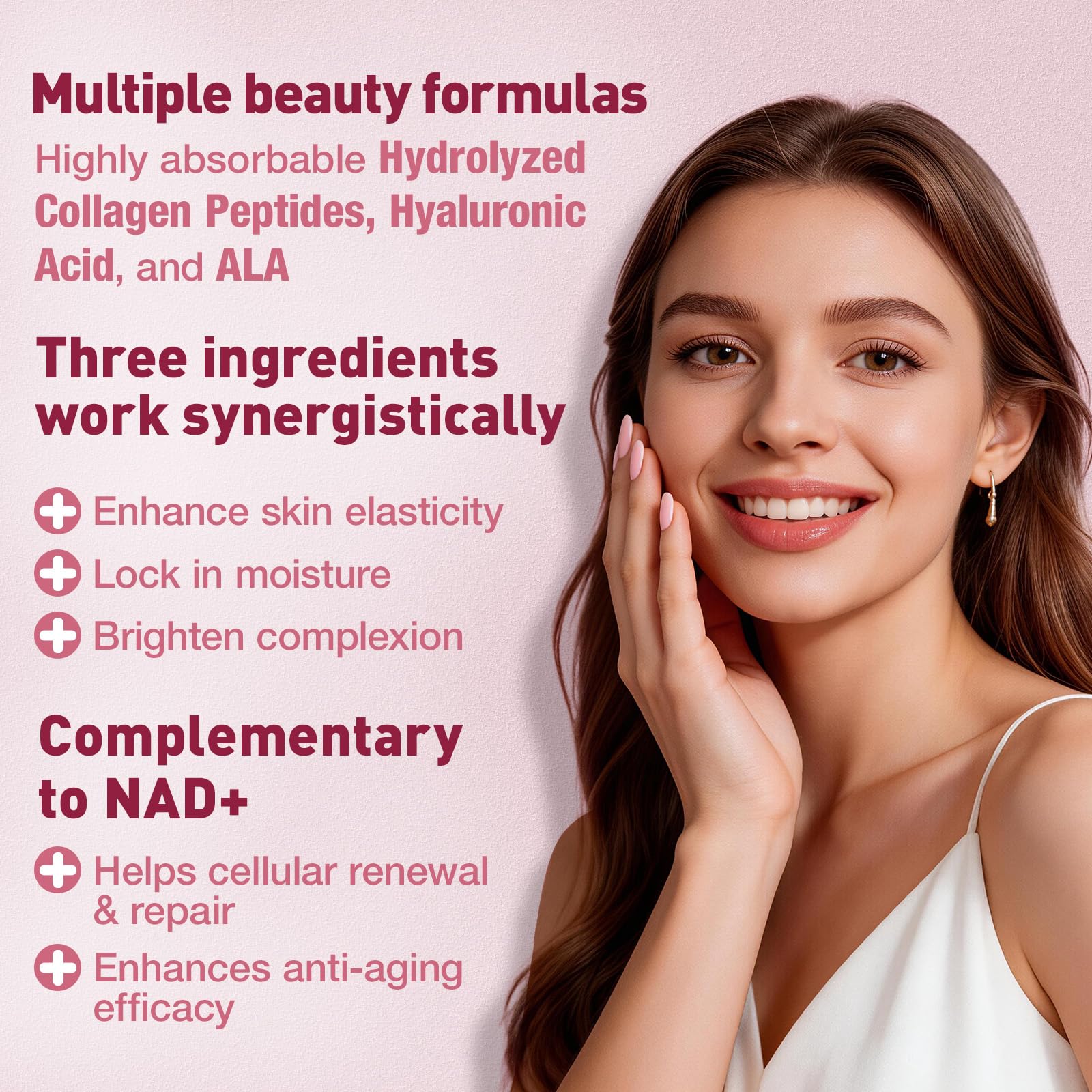 Totaria NAD+ Supplement for Women on a wooden table