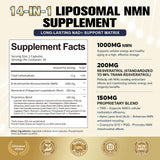 Totaria NMN Resveratrol Supplement 1000mg 60 Capsules with ingredients list