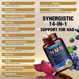 Totaria NMN Resveratrol Supplement 1000mg capsules on a wooden table