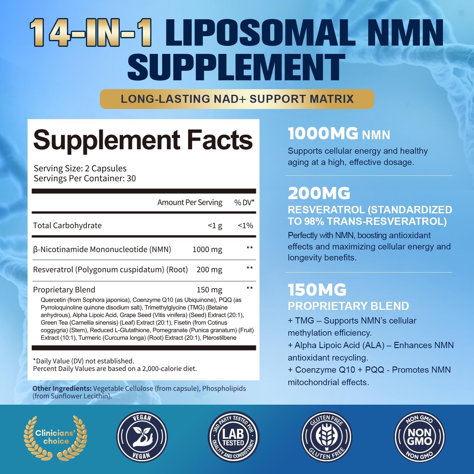 Totaria NMN Supplement 1000mg 60 Capsules bottle with cap
