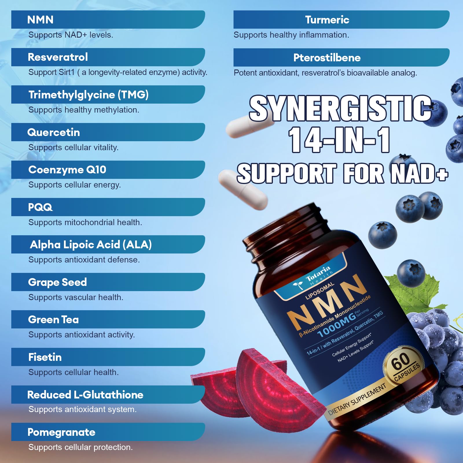 Totaria NMN Supplement 1000mg 60 Capsules lifestyle scene