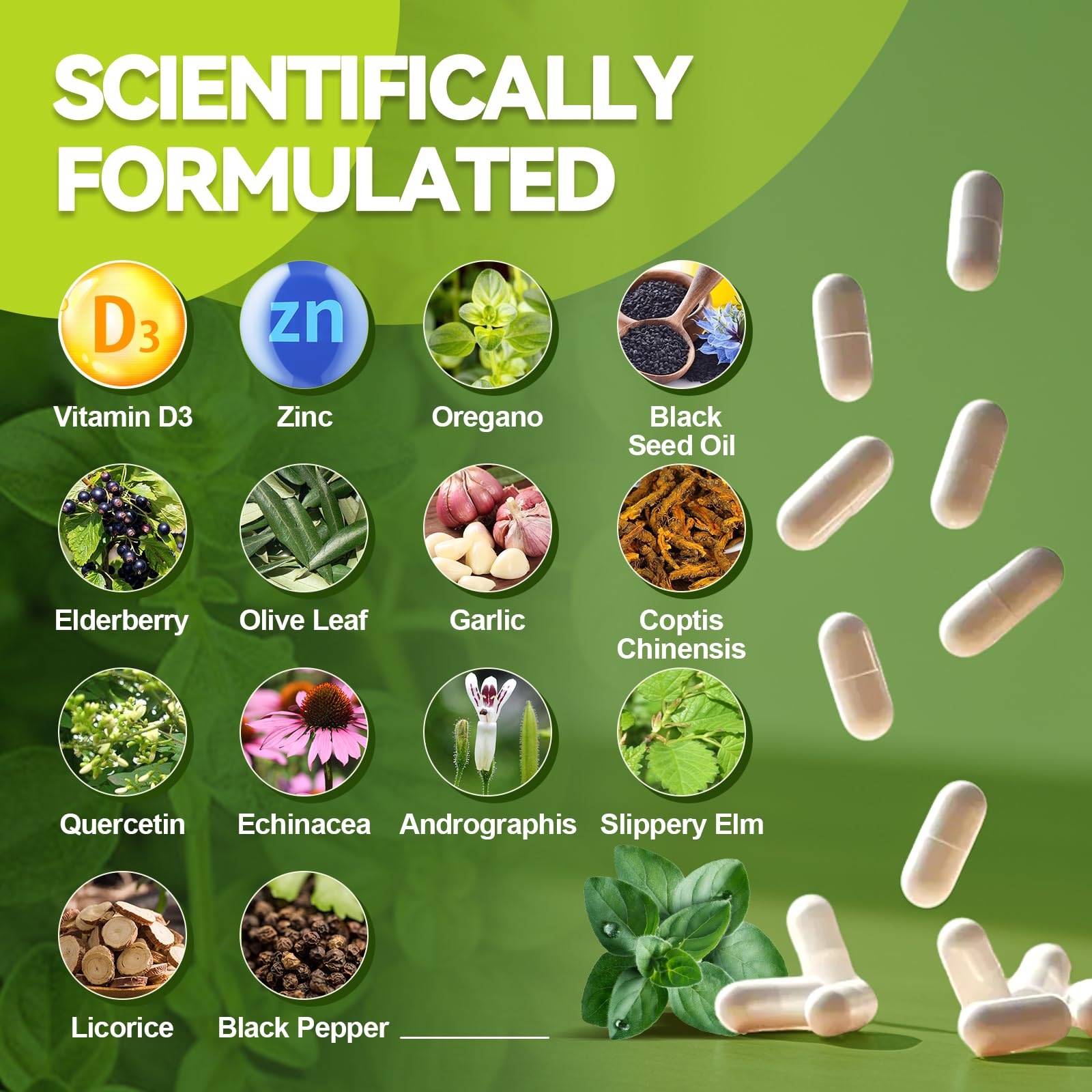 Totaria Oregano & Black Seed Oil Capsules side view