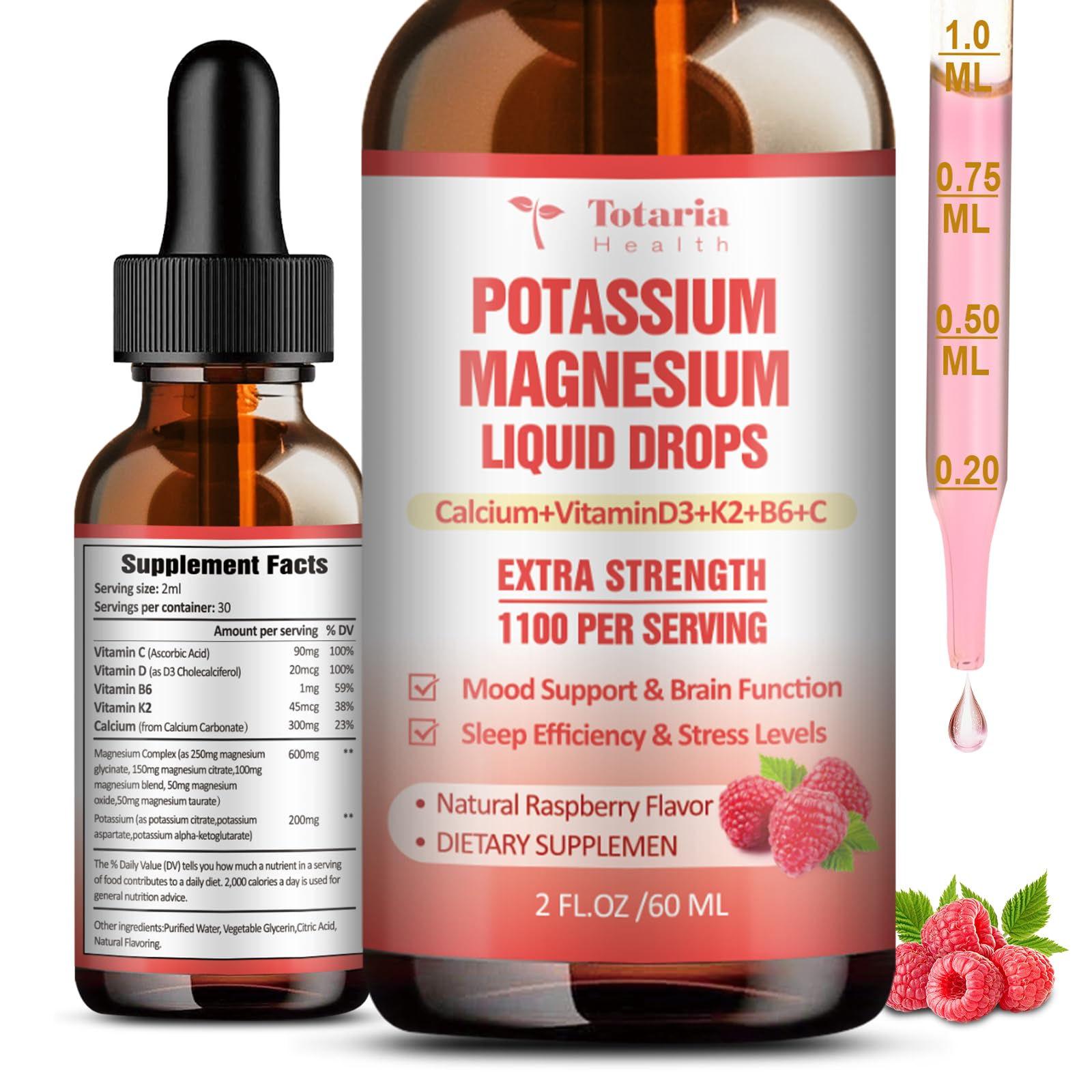 Totaria Potassium Magnesium Supplement Drops 50ml front view