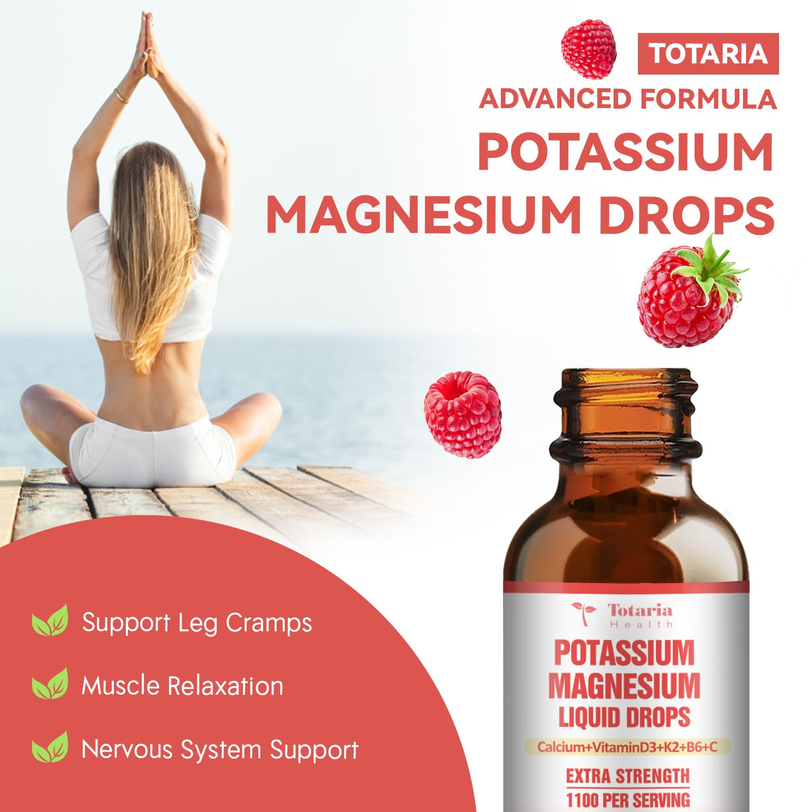 Totaria Potassium Magnesium Supplement Drops 50ml side view