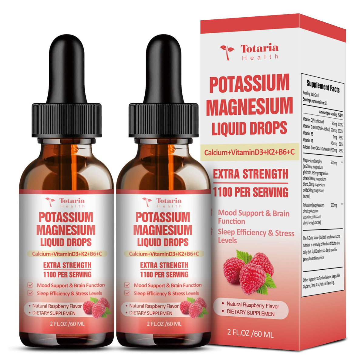 Totaria Potassium Magnesium Supplement Drops front view