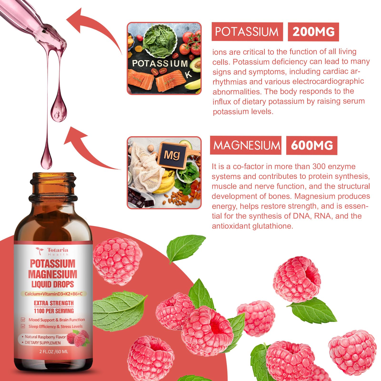 Totaria Potassium Magnesium Supplement Drops packaging