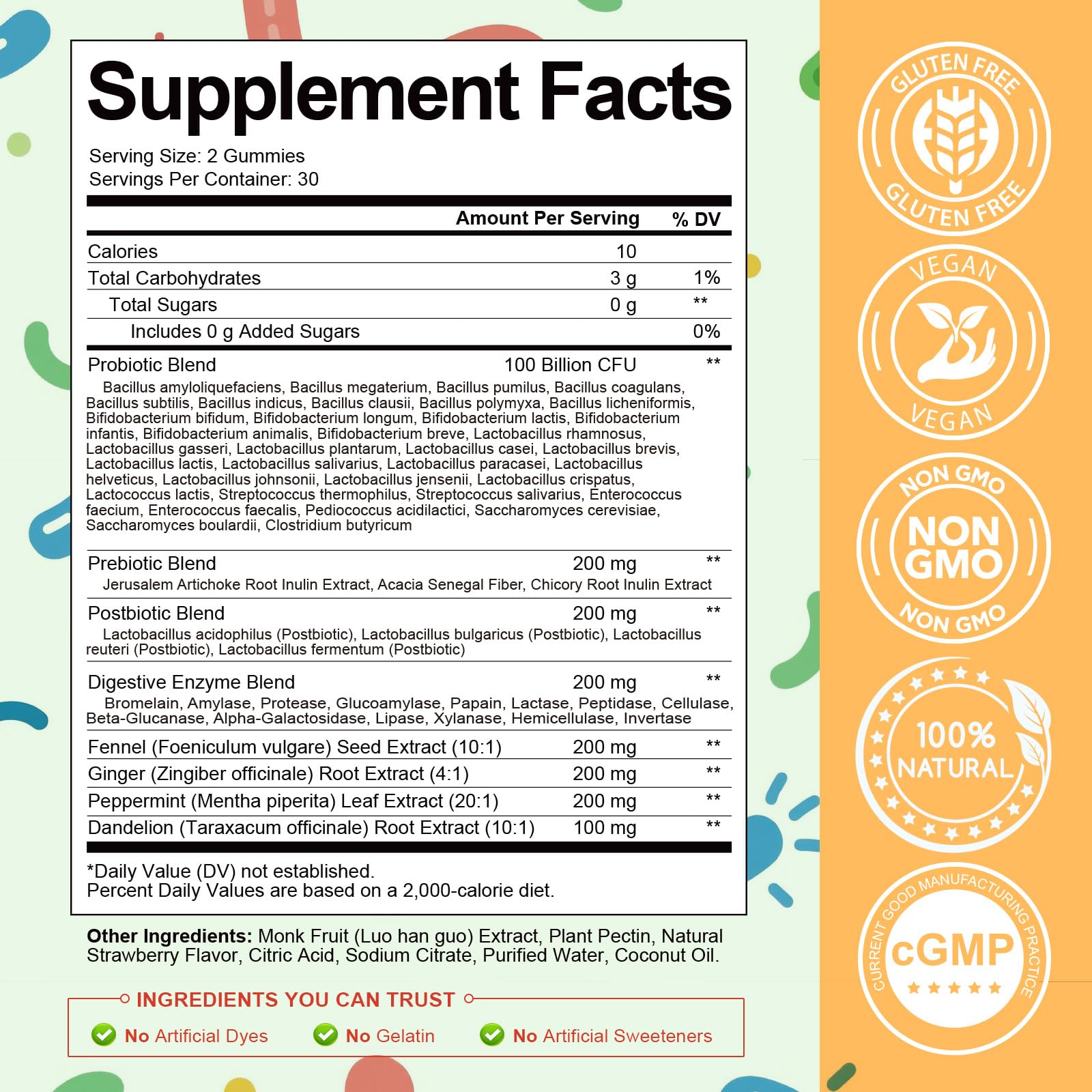 Totaria Pre + Post + Probiotics Gummies close-up of gummies