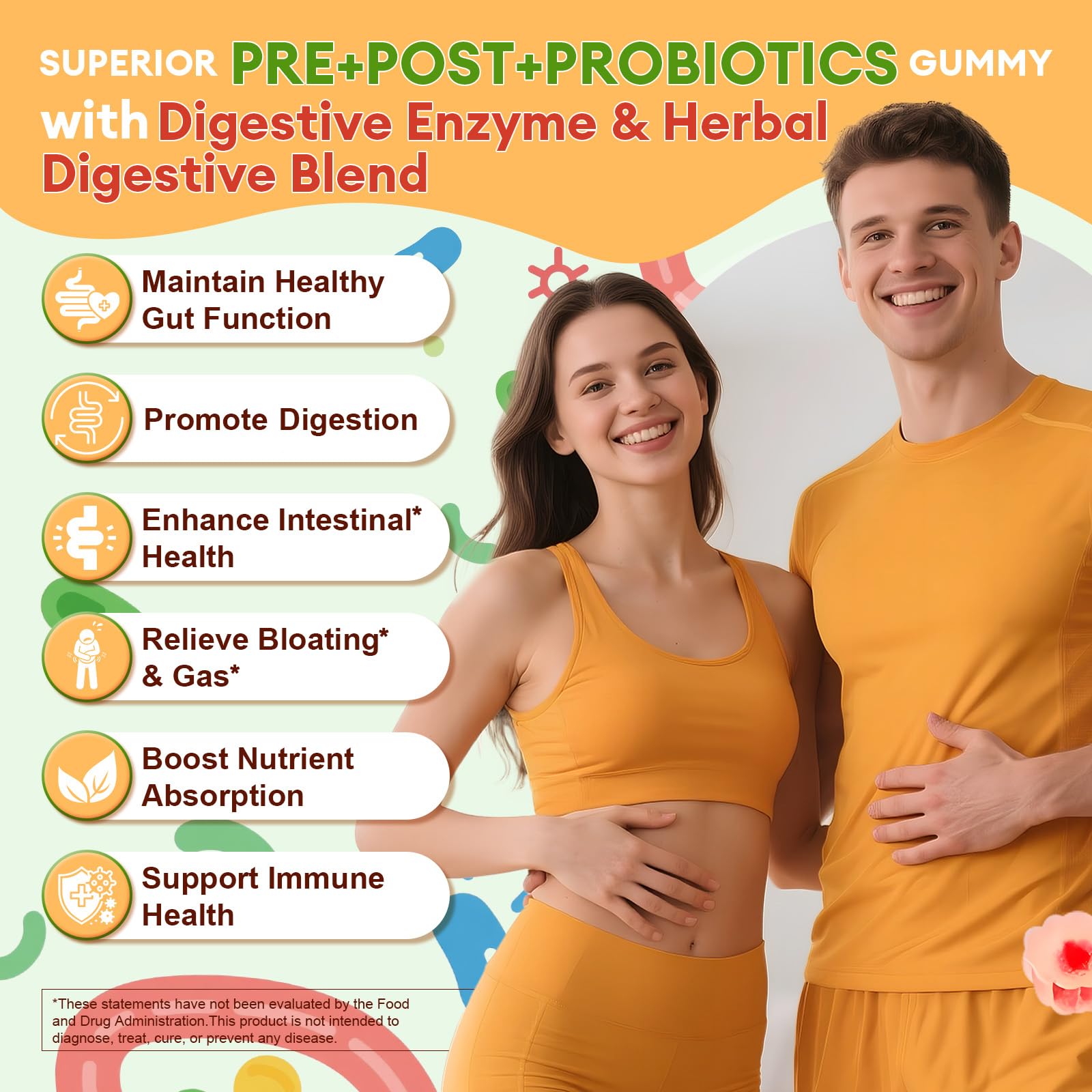 Totaria Pre + Post + Probiotics Gummies with ingredients displayed