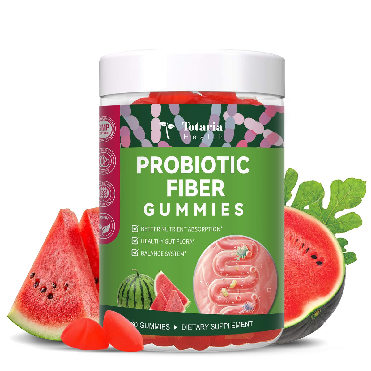 Totaria Prebiotic Fiber Gummies 160g front view
