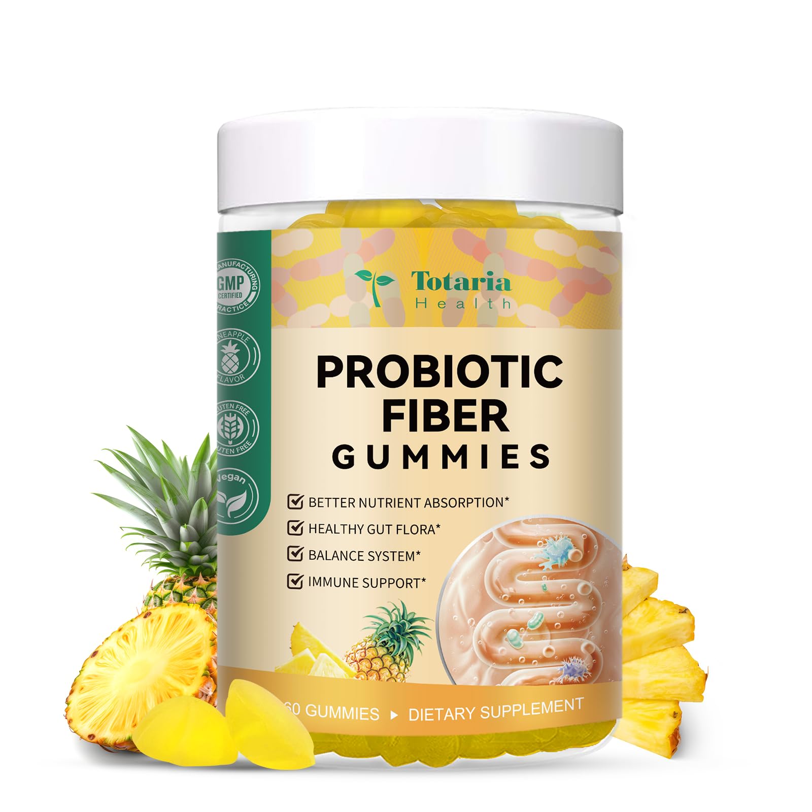Totaria Prebiotic Fiber Gummies 160g package front view